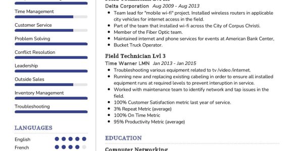 Sample Resume for Broadband Field Technician Field Technician Resume Template 2022 Writing Tips – Resumekraft