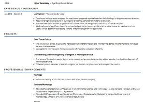 Sample Resume for Bsc Biochemistry Freshers Sample Resume Of Microbiologist with Template & Writing Guide … Sample Resume for Bsc Biochemistry Freshers Sample Resume Of Microbiologist with Template & Writing Guide …