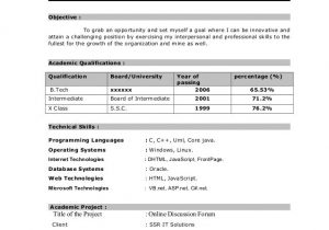 Sample Resume for Bsc Biotechnology Freshers Biotechnology Resume Samples Fresh Graduates Best Resume
