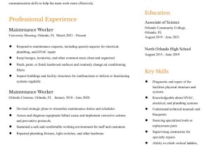Sample Resume for Building Maintenance Supervisor General Maintenance Worker Resume Examples In 2022 – Resumebuilder.com