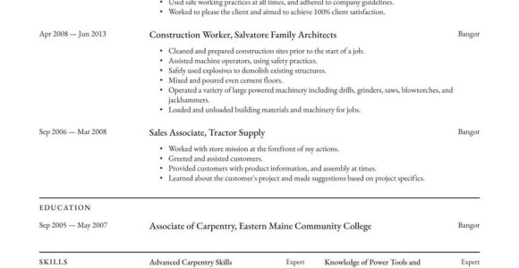 Sample Resume for Building Service Worker Construction Worker Resume Examples & Writing Tips 2022 (free Guide)