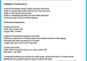 Sample Resume for Bus Driver Position Awesome Stunning Bus Driver Resume to Gain the Serious Bus Driver …