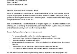 Sample Resume for Bus Driver with No Experience Bus Driver Cover Letter Examples – Qwikresume