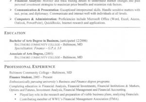 Sample Resume for Business College Student Sample Resume College Student