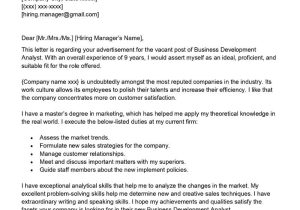 Sample Resume for Business Development Analyst Business Development Analyst Cover Letter Examples – Qwikresume