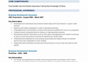 Sample Resume for Business Development associate Fresher Business Development associate Resume Samples