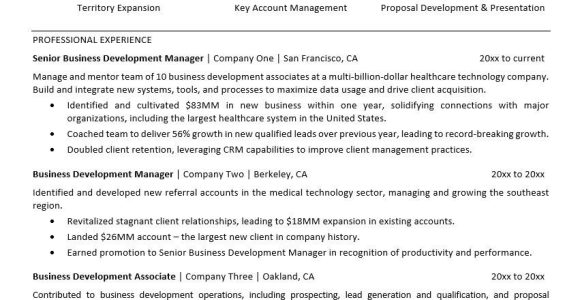 Sample Resume for Business Development Executive Fresher Business Development Resume Monster.com