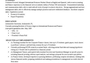 Sample Resume for Business Management Student Sample Resume – International Business Pdf International …
