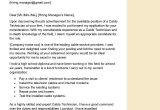 Sample Resume for Cable Installation Technician Cable Technician Cover Letter Examples – Qwikresume