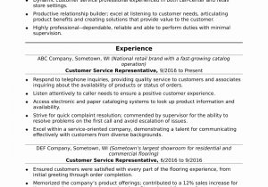 Sample Resume for Call Center Agent for First Timers Customer Service Representative Beginner Sample Resume for