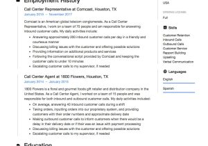 Sample Resume for Call Center Agent with No Work Experience Call Center Resume & Guide (lancarrezekiq 12 Free Downloads) 2022