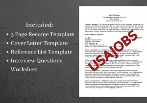 Sample Resume for Canadian Federal Government Job Federal Resume Template Government Resume Template Usajobs – Etsy …