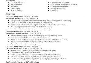 Sample Resume for Caregiver In Canada 75 Beautiful S Sample Resume for Caregiver Canada