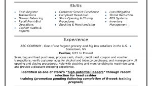 Sample Resume for Cashier Job with No Experience Cashier Resume Sample Monster.com