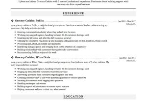 Sample Resume for Cashier Job with No Experience Cashier Resume Samples October 2021