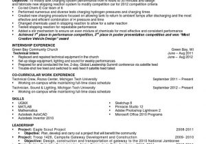 Sample Resume for Chemical Engineering Internship Chemical Engineer Resume Technology