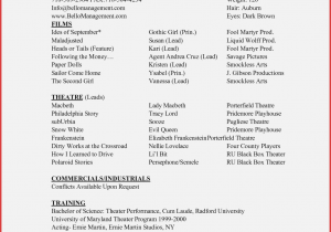 Sample Resume for Child Actor with No Experience Seven New thoughts About Acting Resume No Experience that