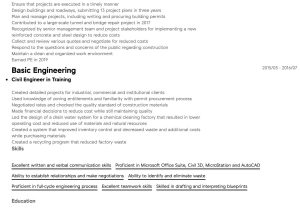 Sample Resume for Civil Engineering Student Civil Engineer Resume Samples All Experience Levels Resume.com …