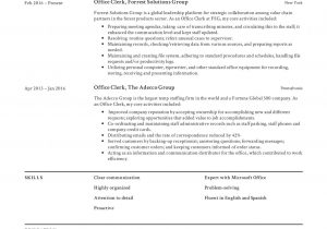 Sample Resume for Clerical Office Work Office Clerk Resume & Guide  12 Samples Pdf 2020