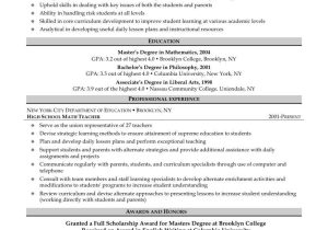 Sample Resume for College Instructor Position 15 Example First Year Teacher Resume Sample Resumes Teaching …