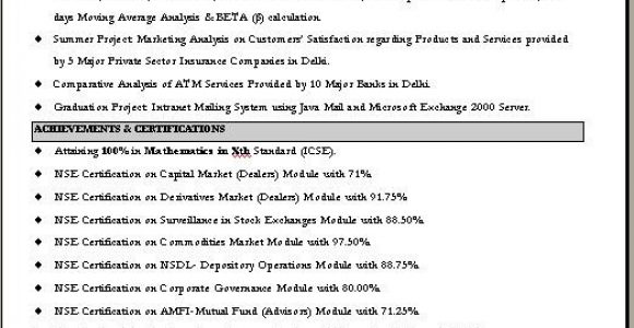 Sample Resume for Commercial Manager In India Resume format for Mercial Manager