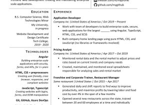 Sample Resume for Computer Science Fresh Graduate Reddit Applying for Cs Web Development Jobs, and Found and Used This …