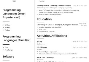 Sample Resume for Computer Science Fresh Graduate Reddit Computer Science Student, Looking for Advice On Resume. : R/resumes