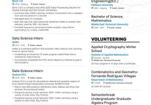 Sample Resume for Computer Science Internship top Data Science Intern Resume Examples & Samples for 2021 …
