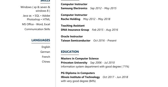 Sample Resume for Computer Science Teacher In India Computer Teacher Resume Sample 2022 Writing Tips – Resumekraft