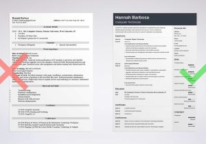 Sample Resume for Computer Technician Fresh Graduate Computer Technician Resume Sample & Job Description
