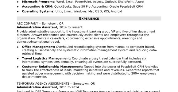 Sample Resume for Construction Administrative assistant Administrative assistant Resume Sample Monster.com