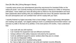 Sample Resume for Core Driller Helper assistant Driller Cover Letter Examples – Qwikresume
