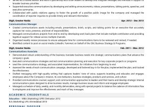 Sample Resume for Corporate Communication Executive Communications Executive Resume Examples & Template (with Job …