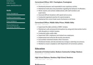 Sample Resume for Correctional Officer with No Experience Correctional Officer Resume Examples & Writing Tips 2021 (free Guide)