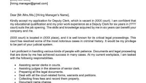 Sample Resume for County Court Clerk Position Deputy Clerk Cover Letter Examples – Qwikresume
