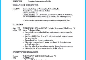 Sample Resume for Criminal Justice Internship Cool Best Criminal Justice Resume Collection From Professionals …