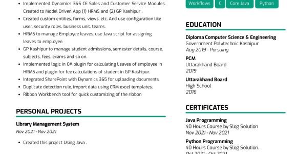 Sample Resume for Cse Engineering Students Sample Resume Of A Computer Science Engineer with Template …