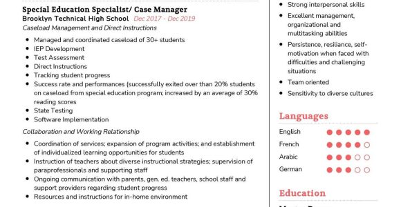 Sample Resume for Curriculum and Instruction Education Specialist Resume Example 2021 Writing Guide – Resumekraft