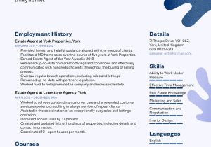 Sample Resume for Custom House Agent Estate Agent Cv Examples & Writing Tips 2022 (free Guide) Â· Resume.io
