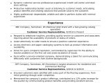 Sample Resume for Customer Relations Specialist Entry-level Customer Service Resume Sample Monster.com