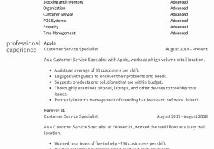 Sample Resume for Customer Service Representative In Retail Entry Level Customer Service Resume Awesome Customer Service …