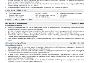 Sample Resume for Data Analyst Higher Education Higher Education Analyst Resume Examples & Template (with Job …
