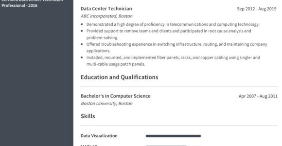 Sample Resume for Data Center Technician Data Center Technician Resume Sample, Example & Writing Tips 2022 …