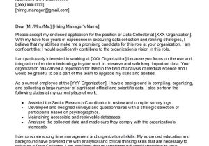 Sample Resume for Data Collection Skills Duties Data Collector Cover Letter Examples – Qwikresume