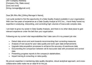 Sample Resume for Data Quality Analyst Data Quality Analyst Cover Letter Examples – Qwikresume