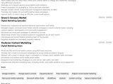 Sample Resume for Digital Marketing Specialist Digital Marketing Resume Samples All Experience Levels Resume …