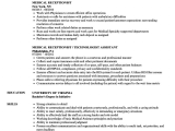 Sample Resume for Doctors Office Receptionist Medical Receptionist Resume