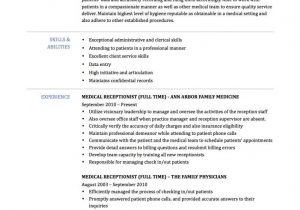 Sample Resume for Doctors Office Receptionist Medical Receptionist Resume Samples Templates and Tips