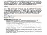 Sample Resume for Dot Net Programmer Fresher Dot Net Developer Resume Samples