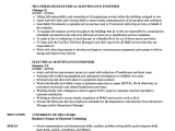 Sample Resume for Electrical Engineer Maintenance Pdf Electrical Maintenance Engineer Cv Pdf February 2021